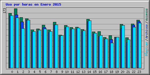 Uso por horas en Enero 2015