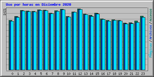 Uso por horas en Diciembre 2020