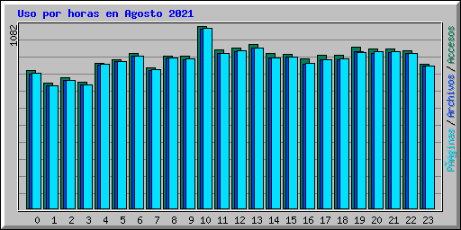 Uso por horas en Agosto 2021